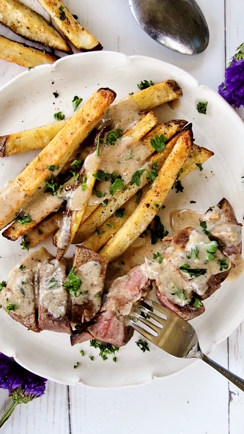 Parmesan Garlic Steak and Fries