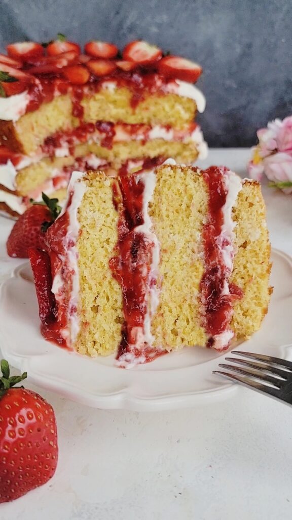 Strawberry Shortcake Cake - Simple Baking with Pep